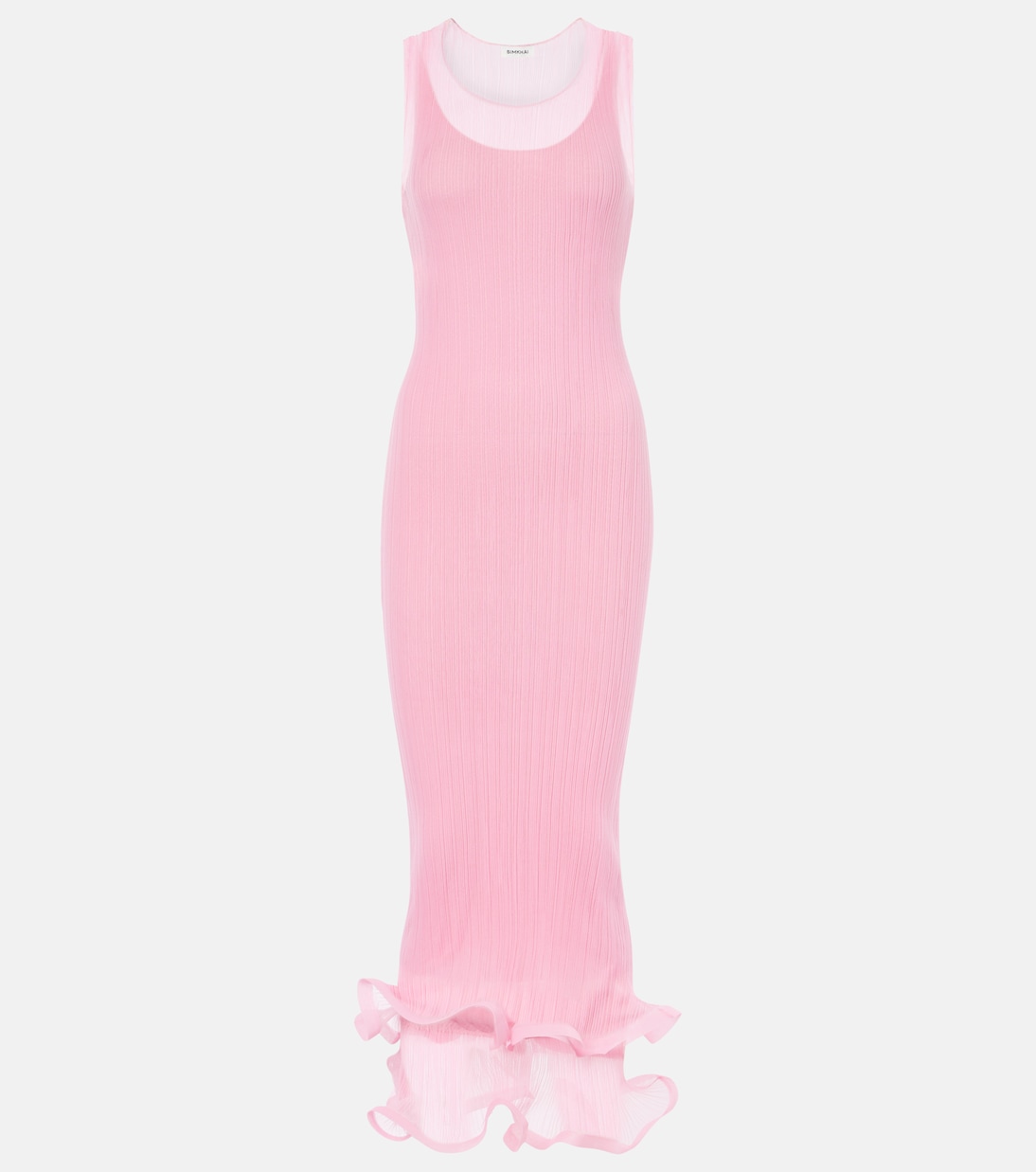 

Платье миди Daniella с оборками Simkhai, Candy Pink