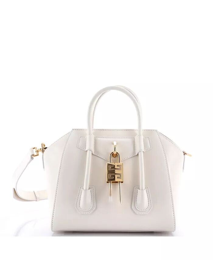 

Мини-сумка Antigona Lock из кожи Pre-Owned Givenchy, белый