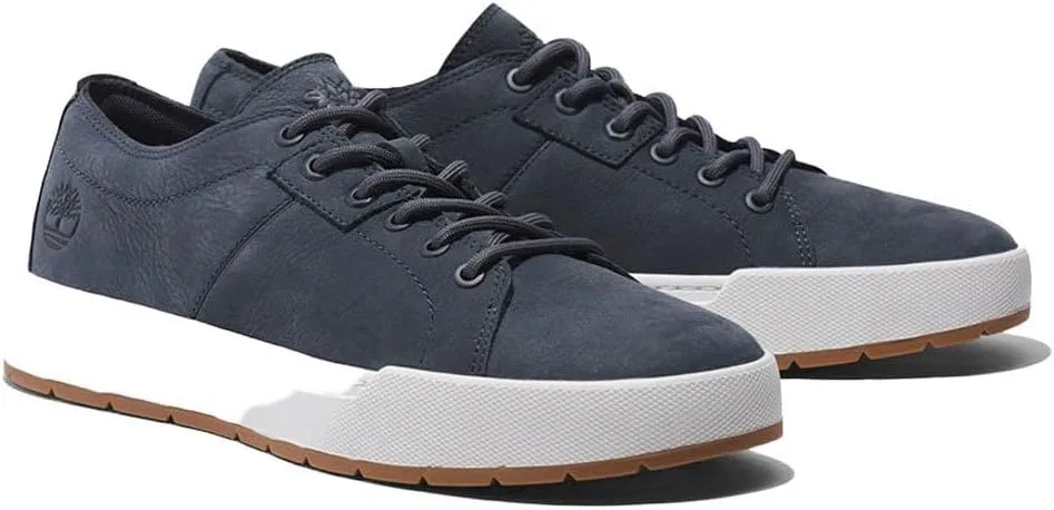 Мужские низкие кроссовки Timberland на шнуровке, Dark Blue Nubuck — фото 4