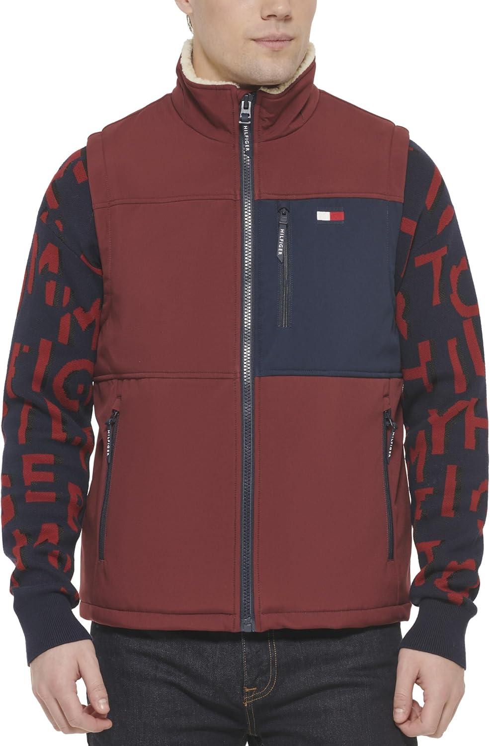

Мужской жилет Tommy Hilfiger с подкладкой из шерпы, Port Combo