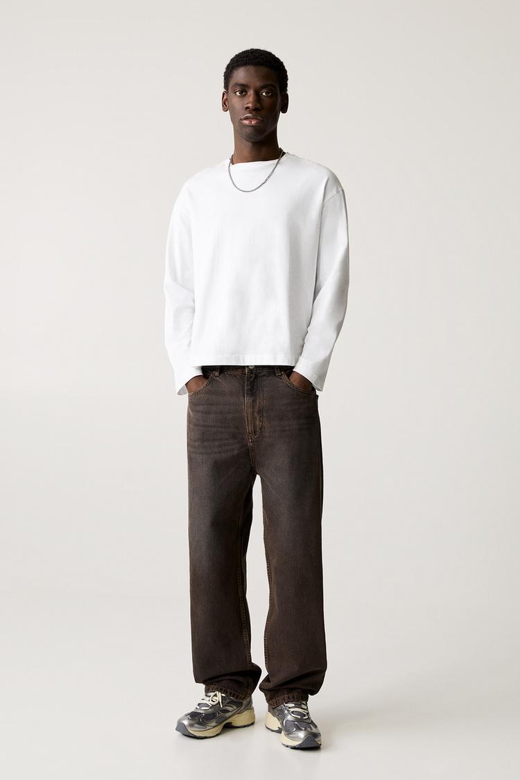 

Мешковатые джинсы Pull And Bear, коричневый