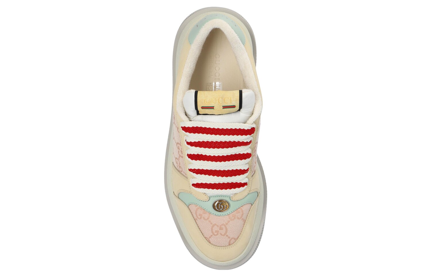 Кроссовки женские Gucci Screener Panelled, желтый / бежевый — фото 3