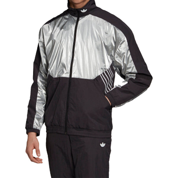 Куртка оригинальная tlm 02 trackt colorblock спортивная куртка с воротником-стойкой Adidas, черный — фото 3