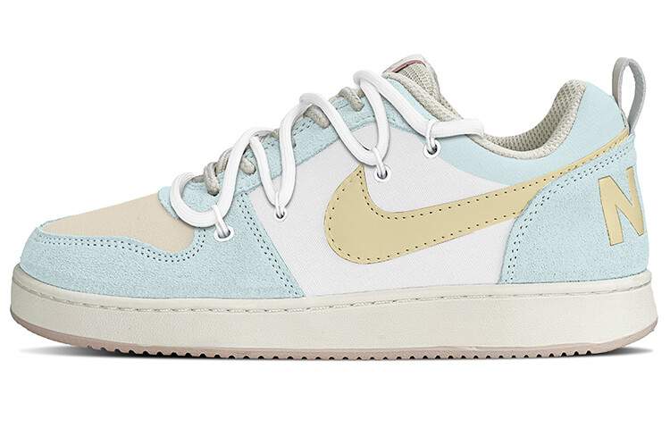 

Кроссовки Nike Court Borough Skateboarding Shoes Women's Low-top Beige, голубой, Синий, Кроссовки Nike Court Borough Skateboarding Shoes Women's Low-top Beige, голубой