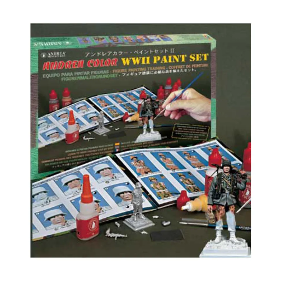 

Набор цветных красок - Вторая мировая война, Andrea Color Paints - Paint Sets (Andrea Miniatures)
