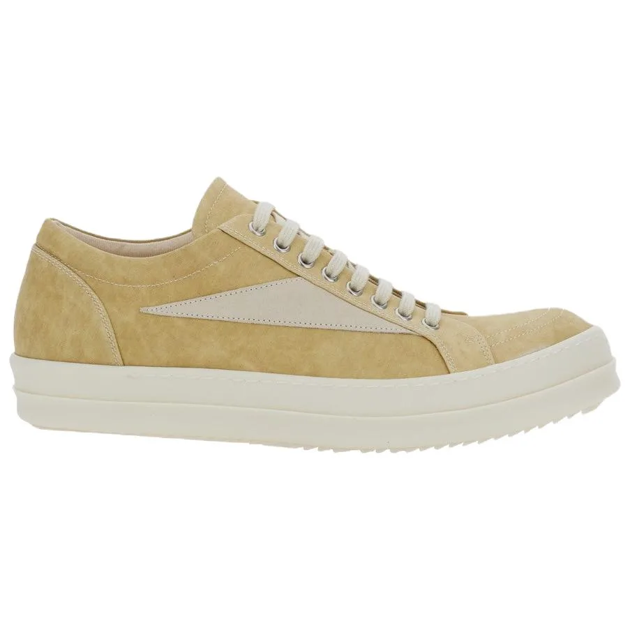 Rick Owens DRKSHDW Джинсовые низкие скейтерские кроссовки мужские желтые — фото 3