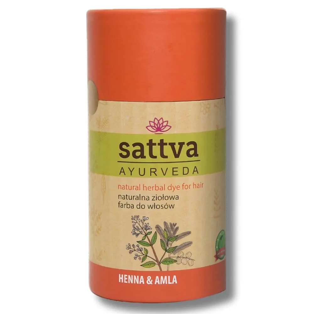 Натуральная краска для волос Sattva Ayurveda Henna Amla, 150 г Sattva Ayurveda, Henna Amla