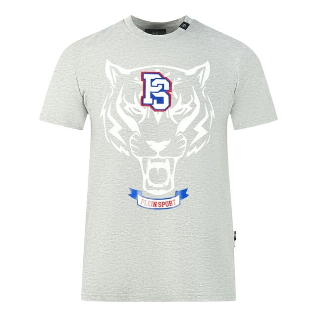 

Футболка с логотипом Ps Tiger серая Plein Sport, серый