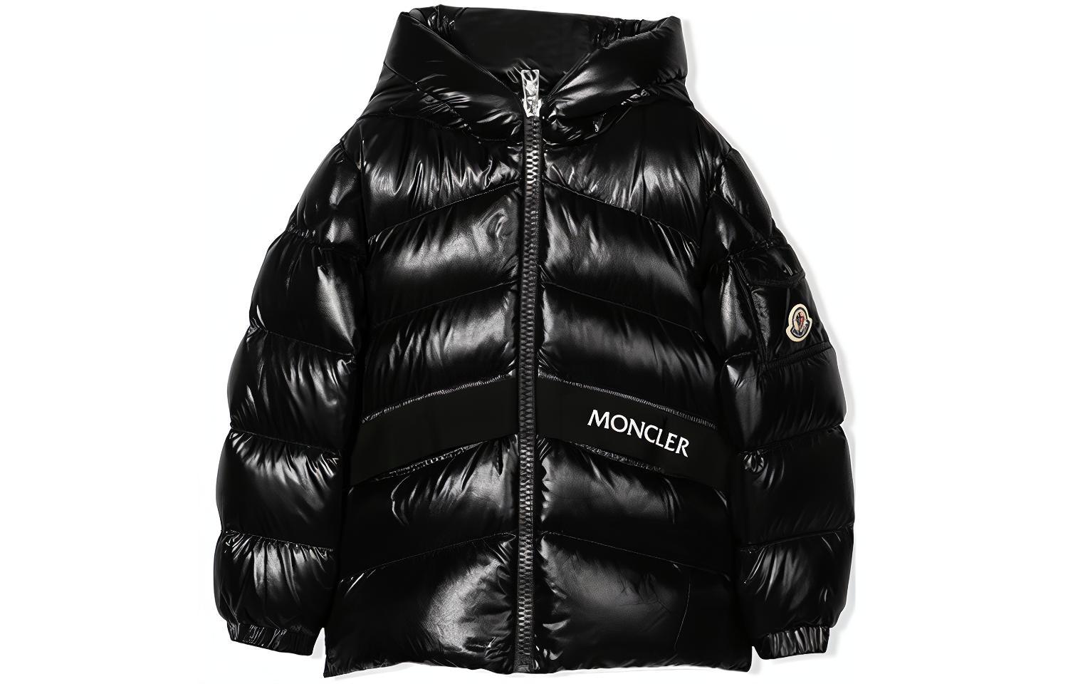 Moncler Детская черная пуховая куртка