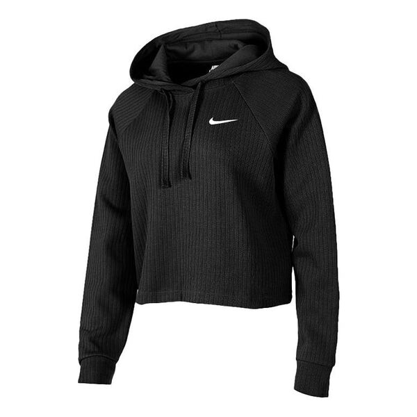 

Толстовка (WMNS) Nike Sportswear Cropped Hoodie 'Black White', черный