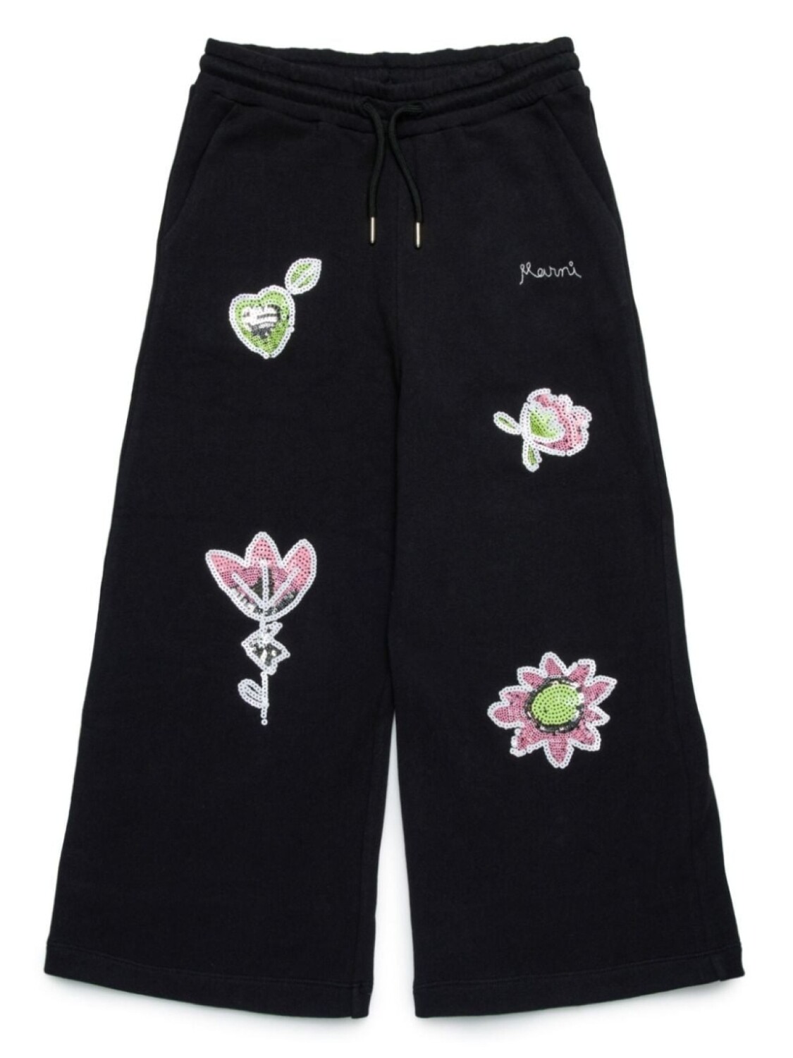 

Marni Kids брюки с пайетками, черный