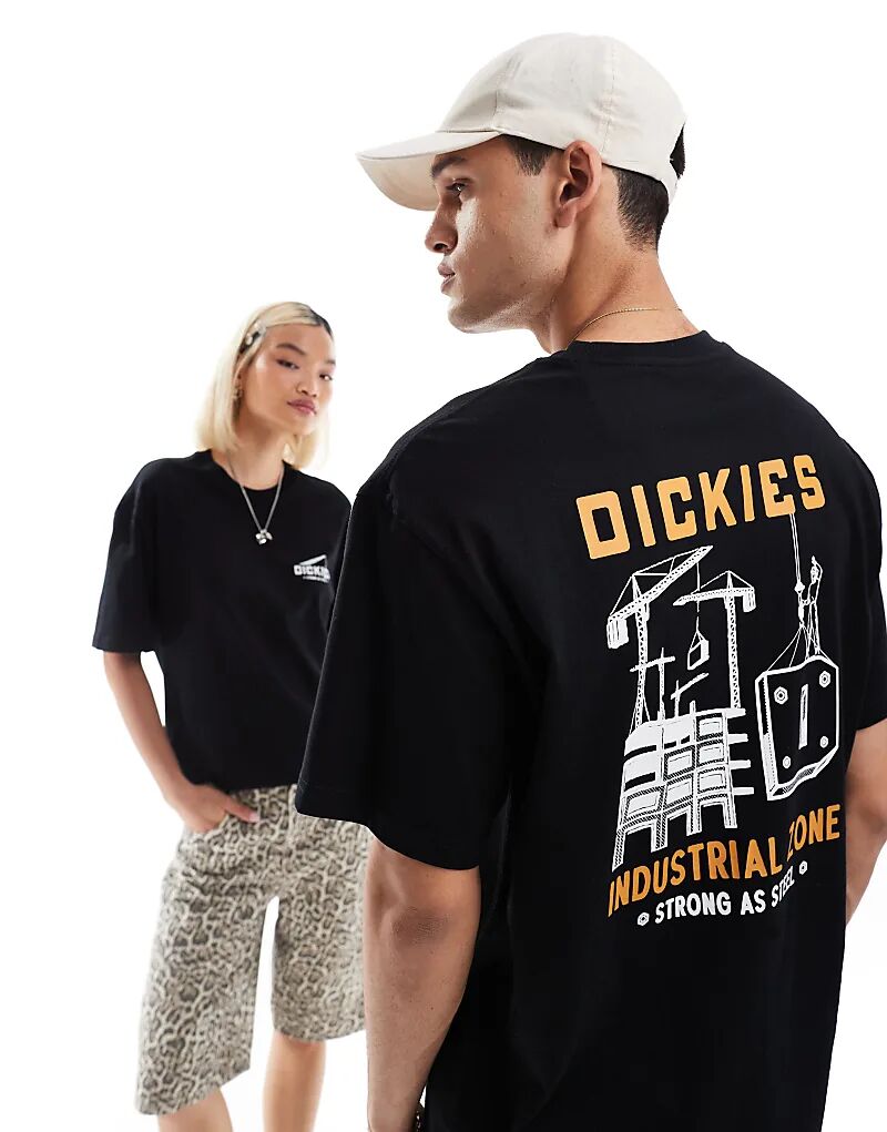 

Футболка с графическим принтом в индустриальном стиле черного цвета Dickies