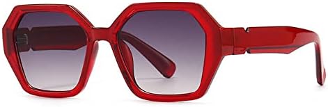 

Ретро-многоугольные разноцветные солнцезащитные очки для женщин, солнцезащитные очки с защитой от УФ-излучения UV400 для мужчин, градиентные солнцезащитные очки MTZJH, Red Gray