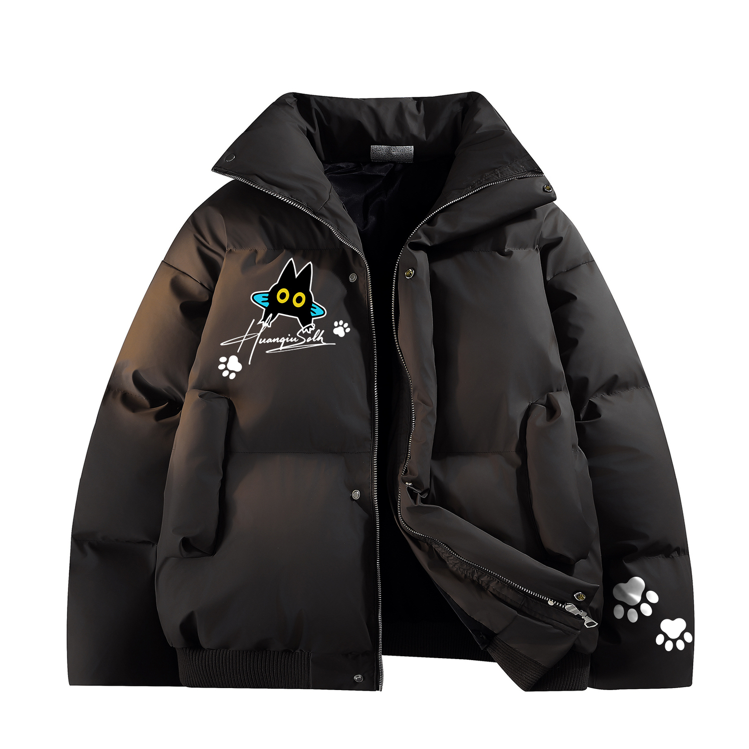 

Пуховик Unisex Stand Collar Moderate Padded HUANQIU, черный