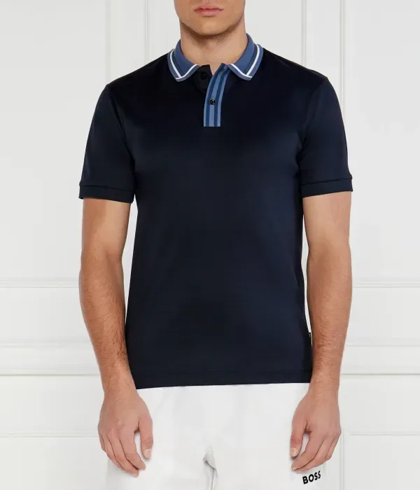 Поло Филлипсон 36 slim fit Boss, темно-синий