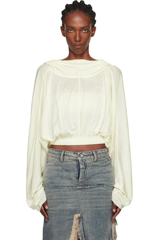 

Rick Owens Укороченная туника-худи Off-White Concordians