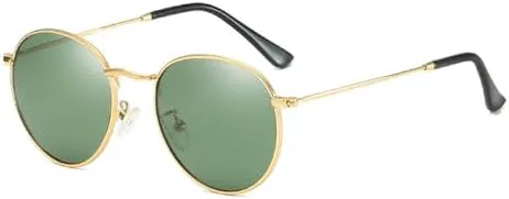 

Классические женские круглые солнцезащитные очки 2026 года, розовые, с зеркальным покрытием, в стиле ретро, ​​мужские очки с зеркальным покрытием MTZJH, Dark Green