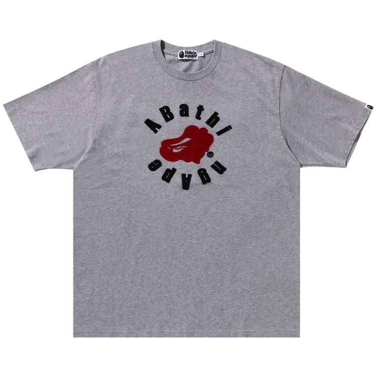 

Футболка BAPE Circular Ape Head Relaxed Fit Tee, серый