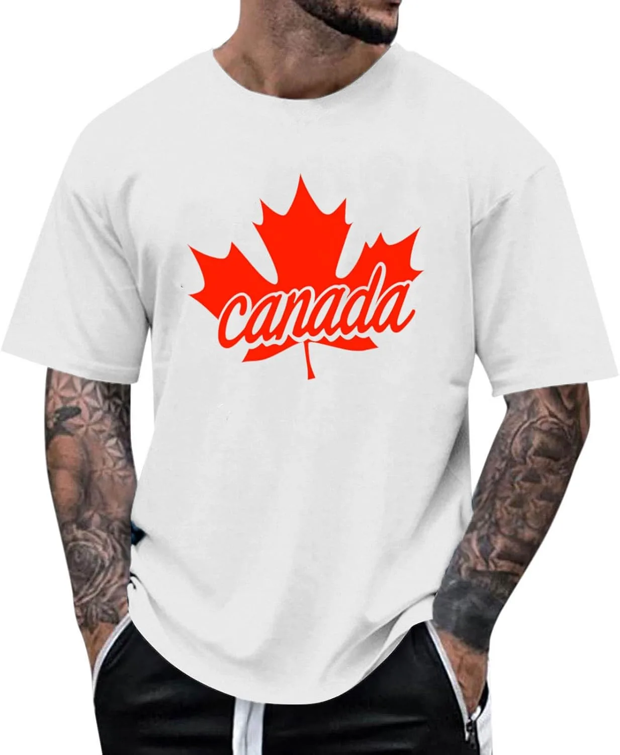 

Футболка Canada Day с принтом кленового листа Sdeycui