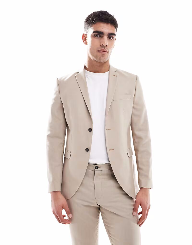 

Пиджак Jack & Jones super slim бежевого цвета