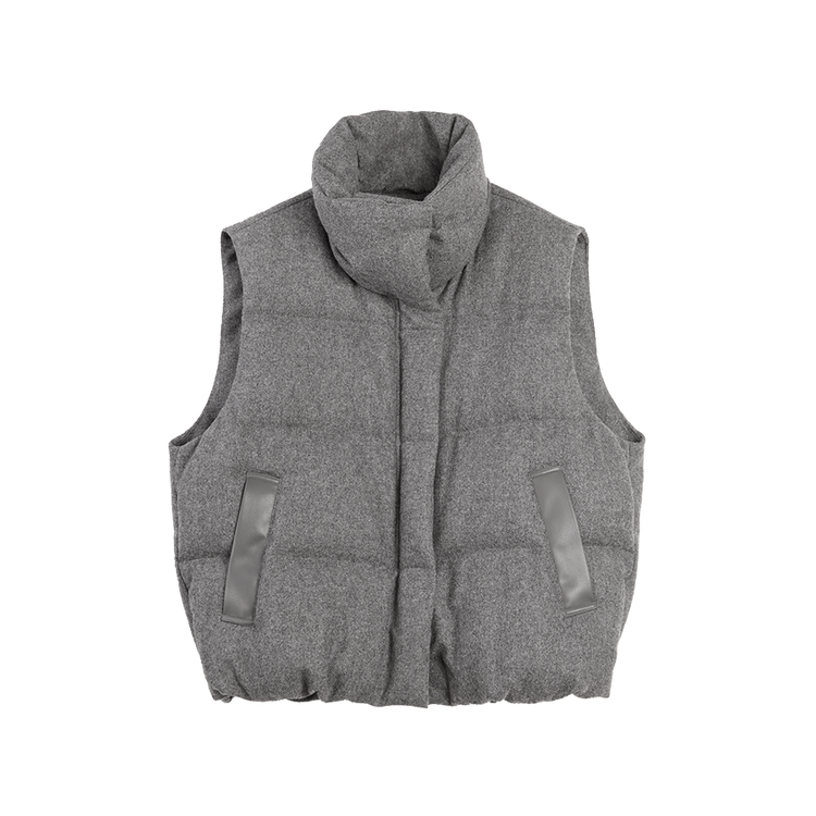 

ELLE Пуховик Down Vest Women's Light Gray со стойкой