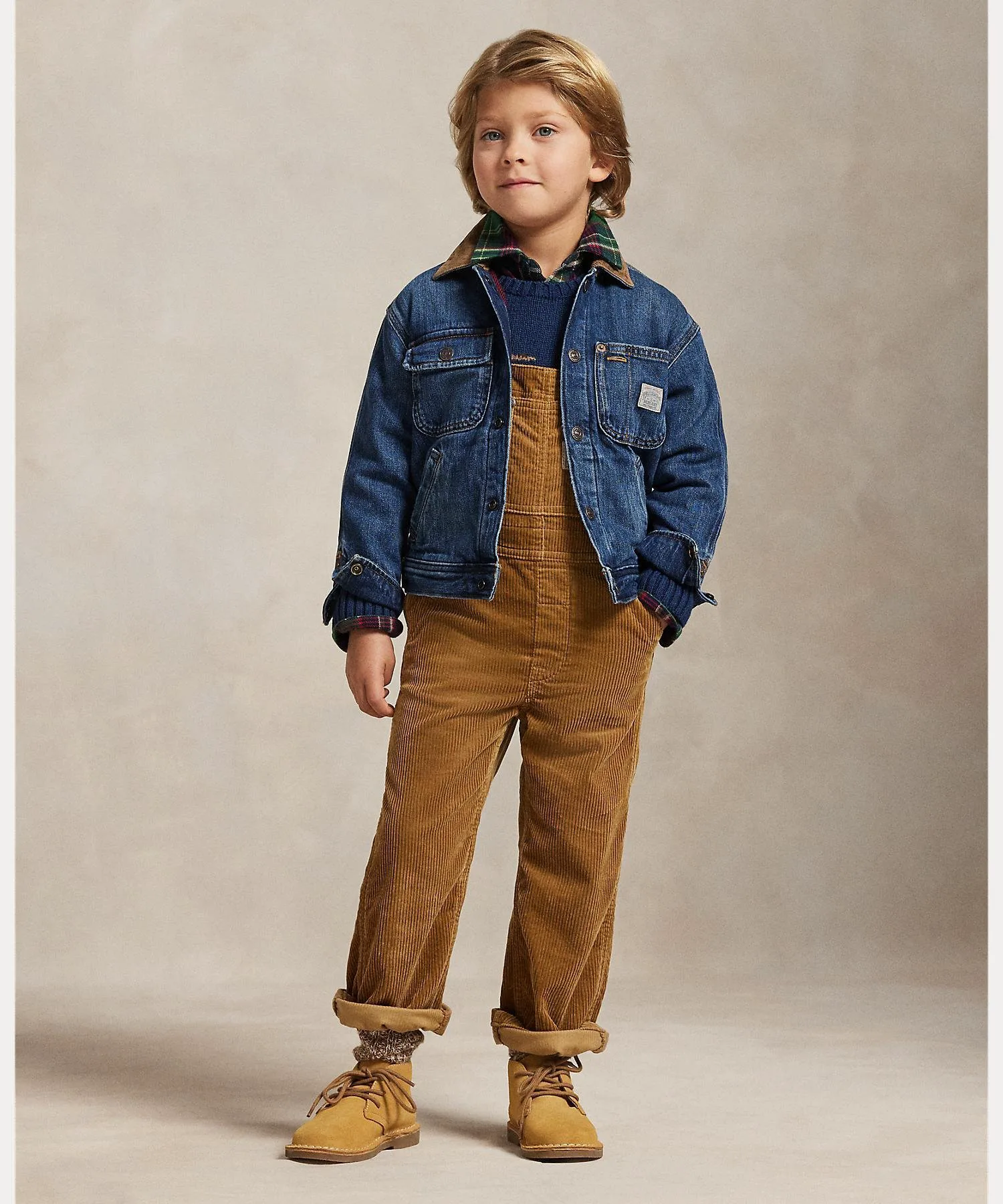 (Для мальчиков 2-7 лет) Вельветовая джинсовая куртка Polo Ralph Lauren, 999 Multicolor — фото 4