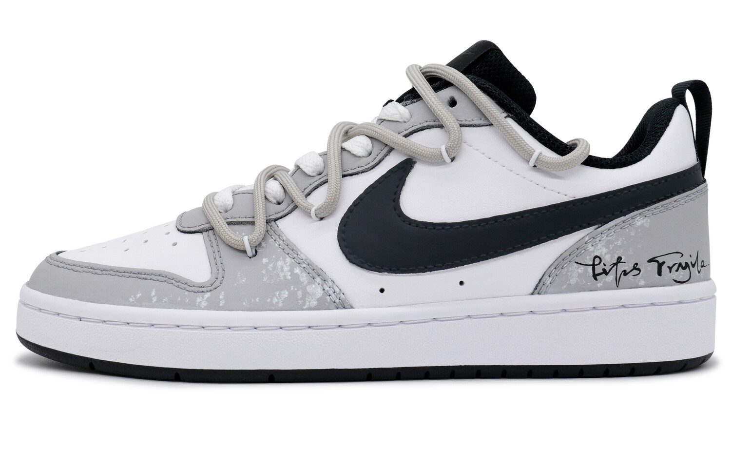 

Кроссовки Nike Court Borough Skateboarding Shoes Women's Low-top Grey/black, цвет Fluttering