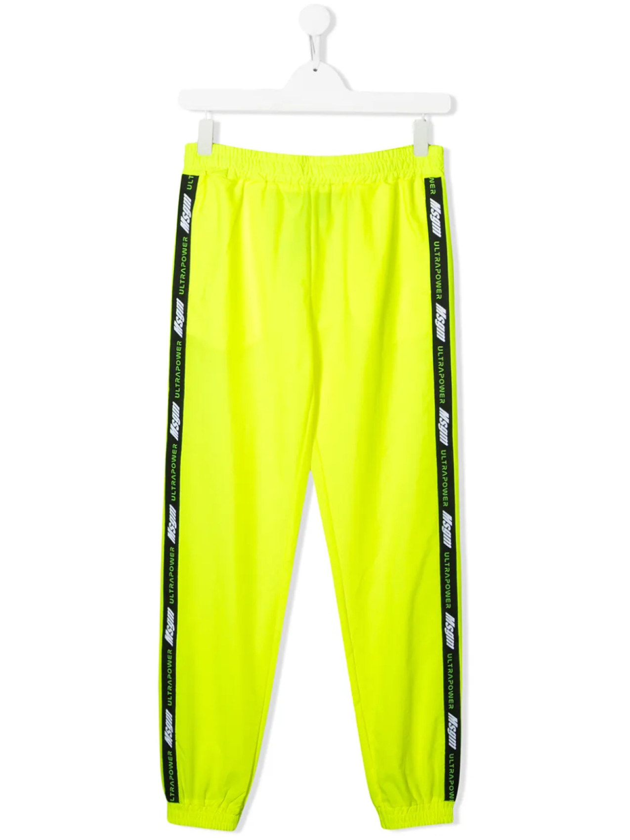 

Брюки с логотипами на лампасах MSGM Kids, желтый