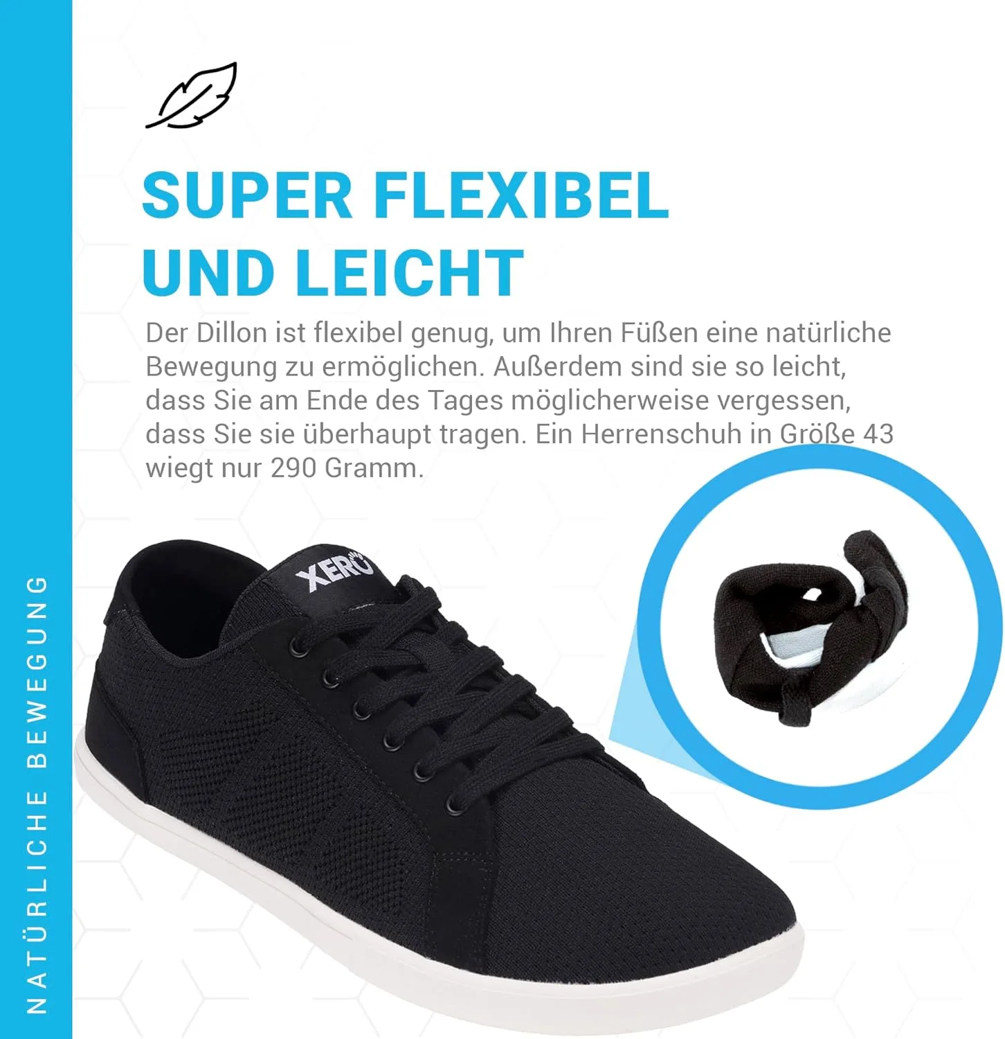 Мужские повседневные кроссовки Xero Shoes Dillon из парусины - легкая, дышащая обувь для мужчин, синий — фото 4