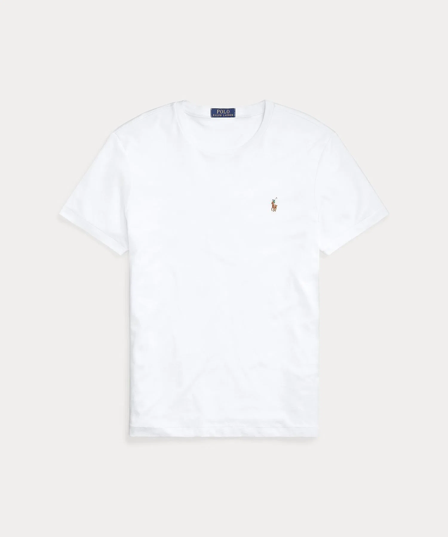 Мужская хлопковая футболка POLO RALPH LAUREN белая — фото 2