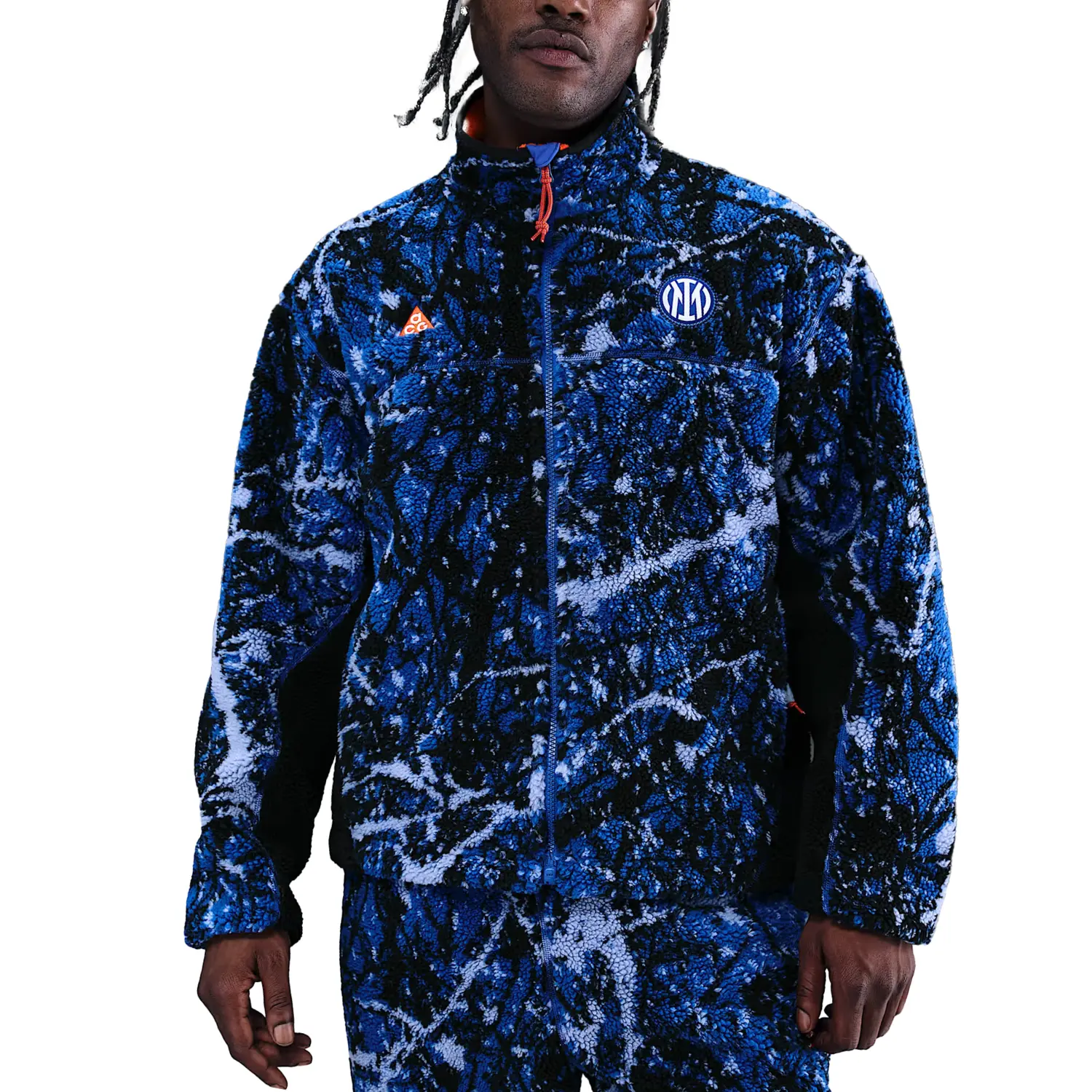 Куртка ACG THERMA FIT ADV Canwell Glacier Velvet feel мужская Nike, белый/ultra синий/safety оранжевый/белый