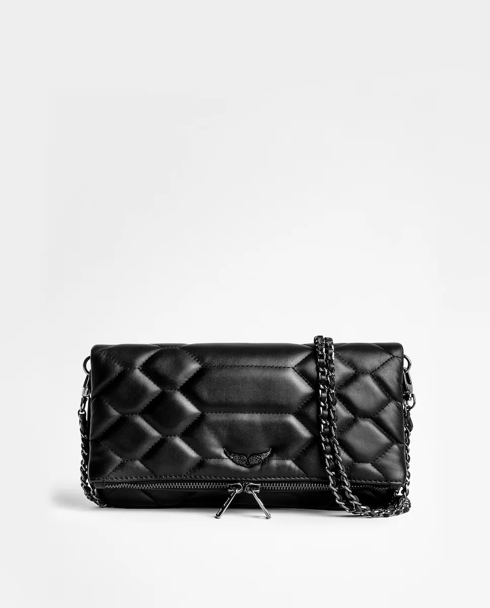 

Многопозиционная кожаная сумка Rock Mat XL Scale Zadig & Voltaire, черный