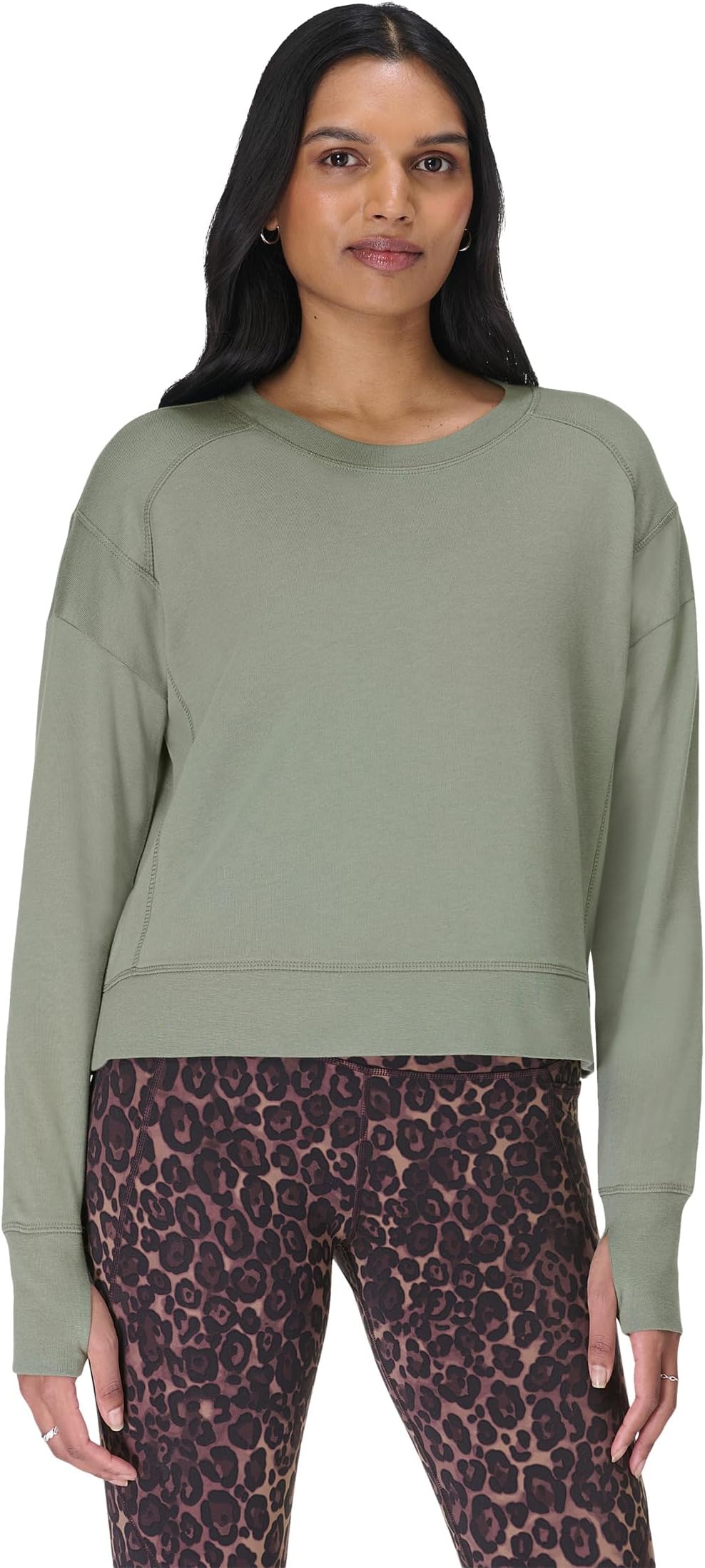 

Толстовка Sweaty Betty After Class Crop Sweatshirt, цвет Willow Green
