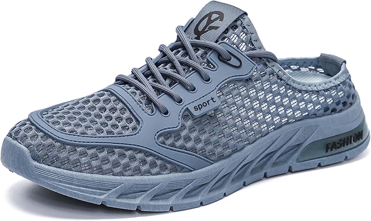 

Мужские мюли-тапочки, дышащие, для прогулок, повседневные спортивные сандалии с поддержкой свода стопы, пляжная обувь, летние, для дома и улицы, сетчатые садовые туфли Generic, синий