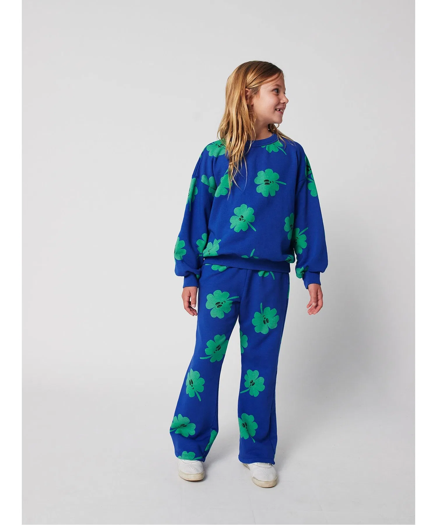 Детские брюки с узором Lucky Clover BOBO CHOSES тёмно-синие — фото 3