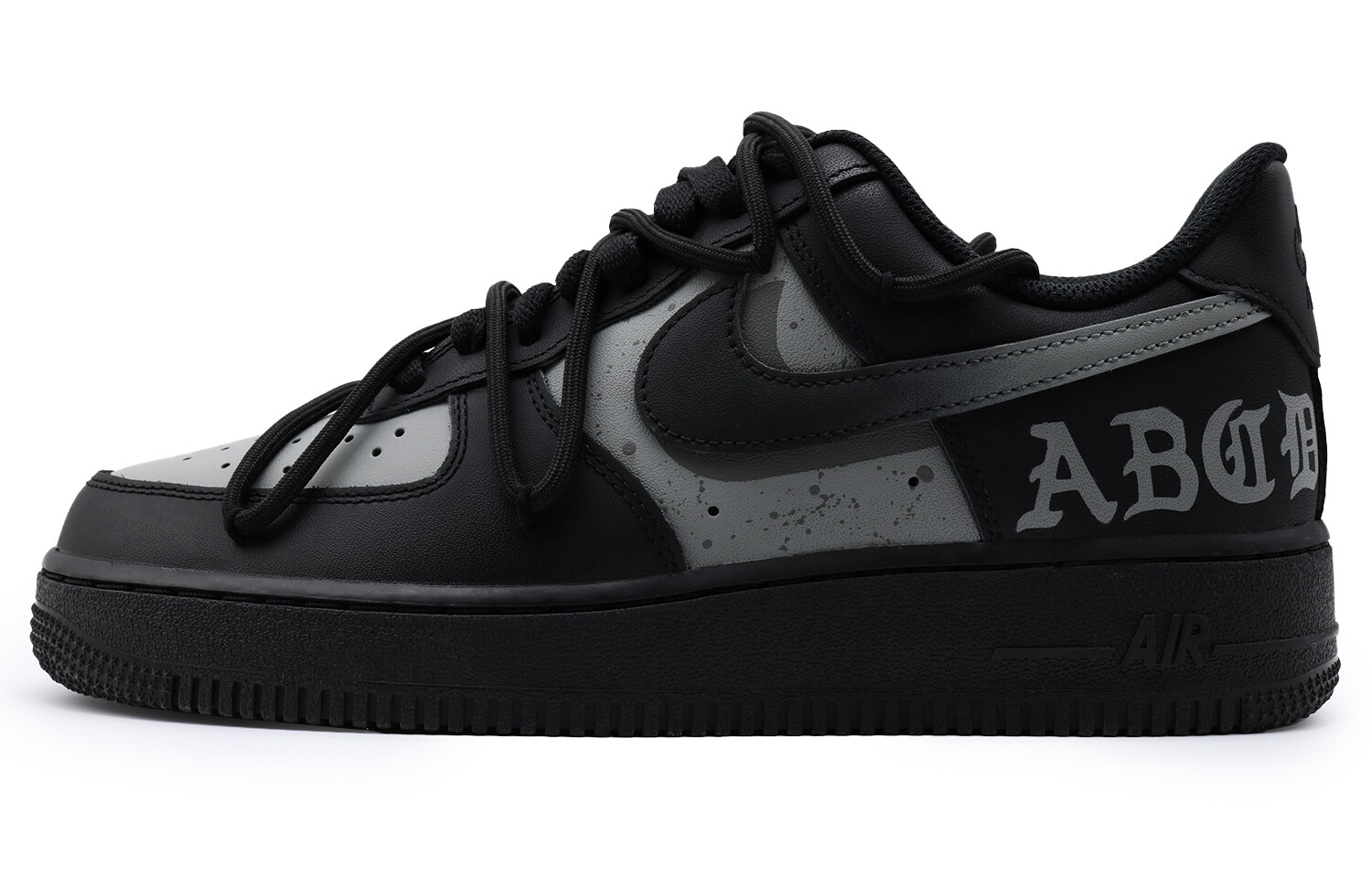 

Кроссовки Nike Air Force 1 Skateboarding Shoes Women's Low-top Black/grey, черный