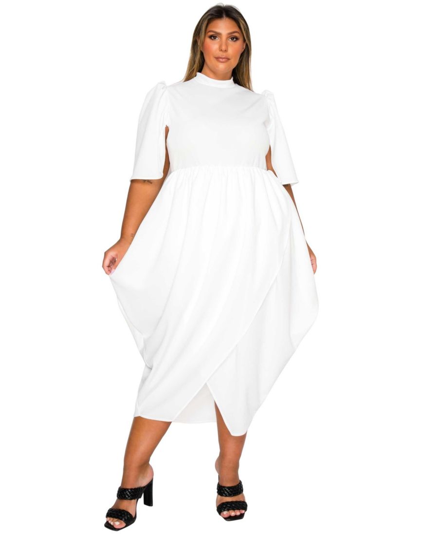 

Платье Aesira Tulip Hem Pocket Dress больших размеров L I V D, Ivory