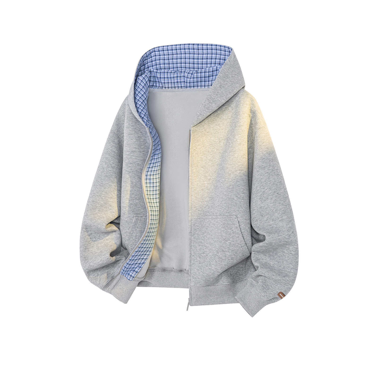 

Толстовка Unisex Hooded Moderate Cardigan WARRIOR, светло-серый[free diy badge]