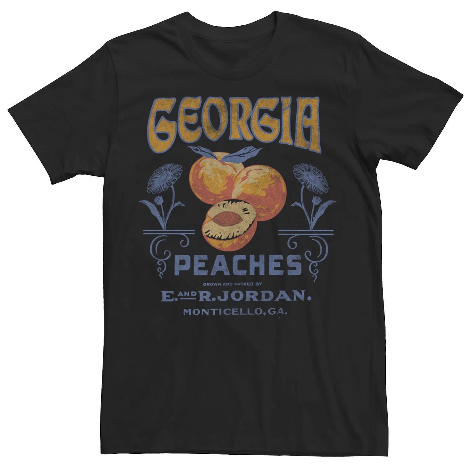 

Мужская футболка с винтажным плакатом Georgia Peaches Licensed Character