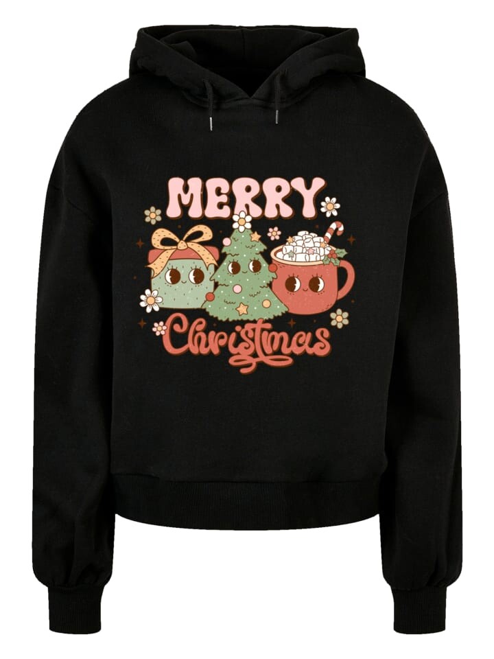 

Пуловер F4NT4STIC Oversized Hoody Merry Weihnachten Cozy And Cute, черный