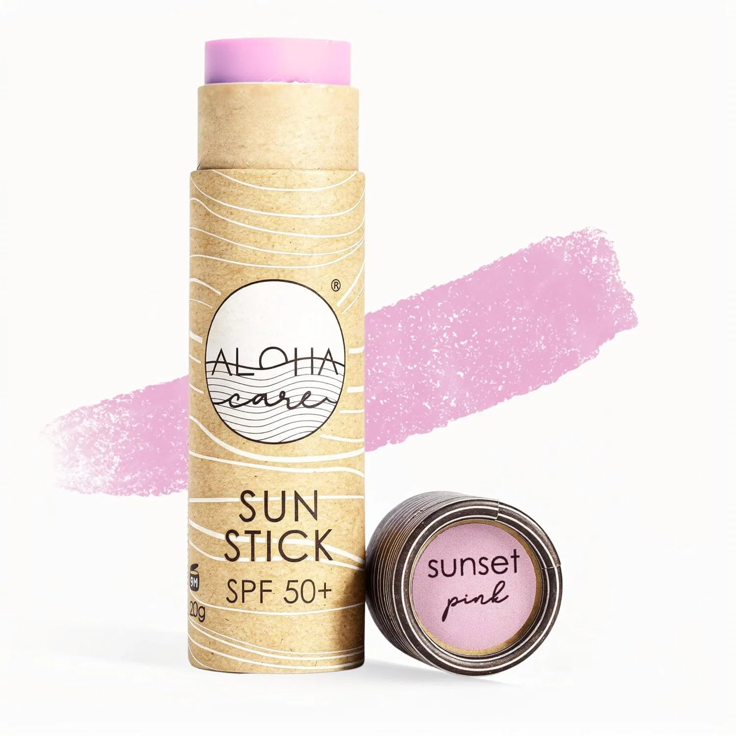 Минеральный солнцезащитный стик Aloha Sun Stick SPF 50+ для лица Aloha Care, Pink
