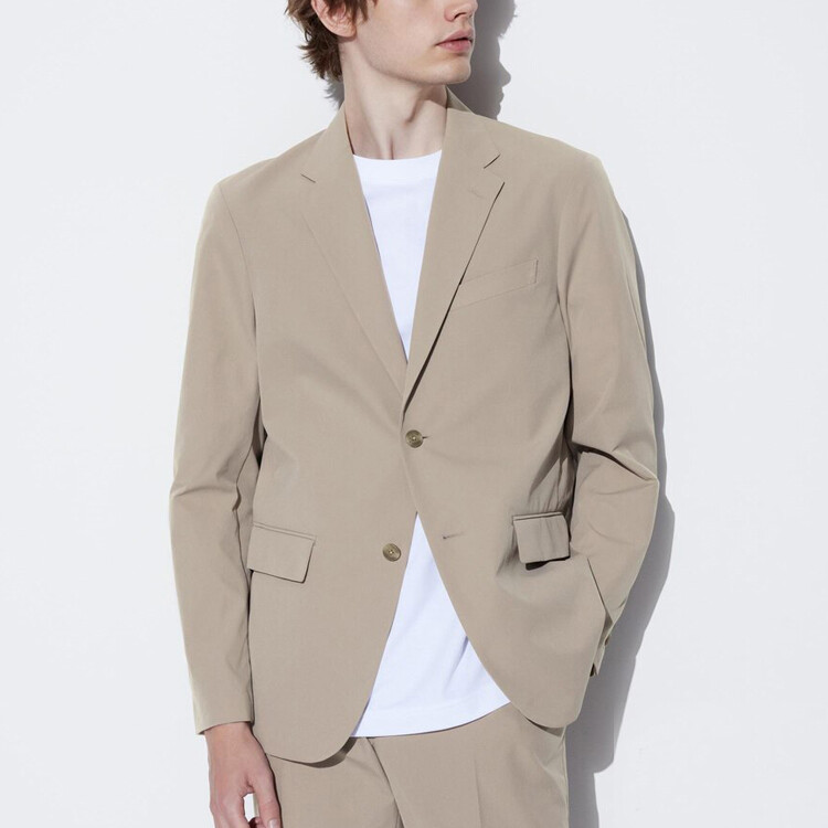 Мужской деловой костюм UNIQLO, цвет 32 dark beige — фото 2