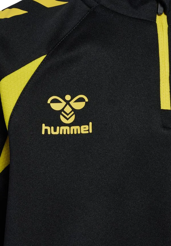 2.0 топ с длинными рукавами и молнией до середины груди Hummel, Black Blazing Yellow — фото 4