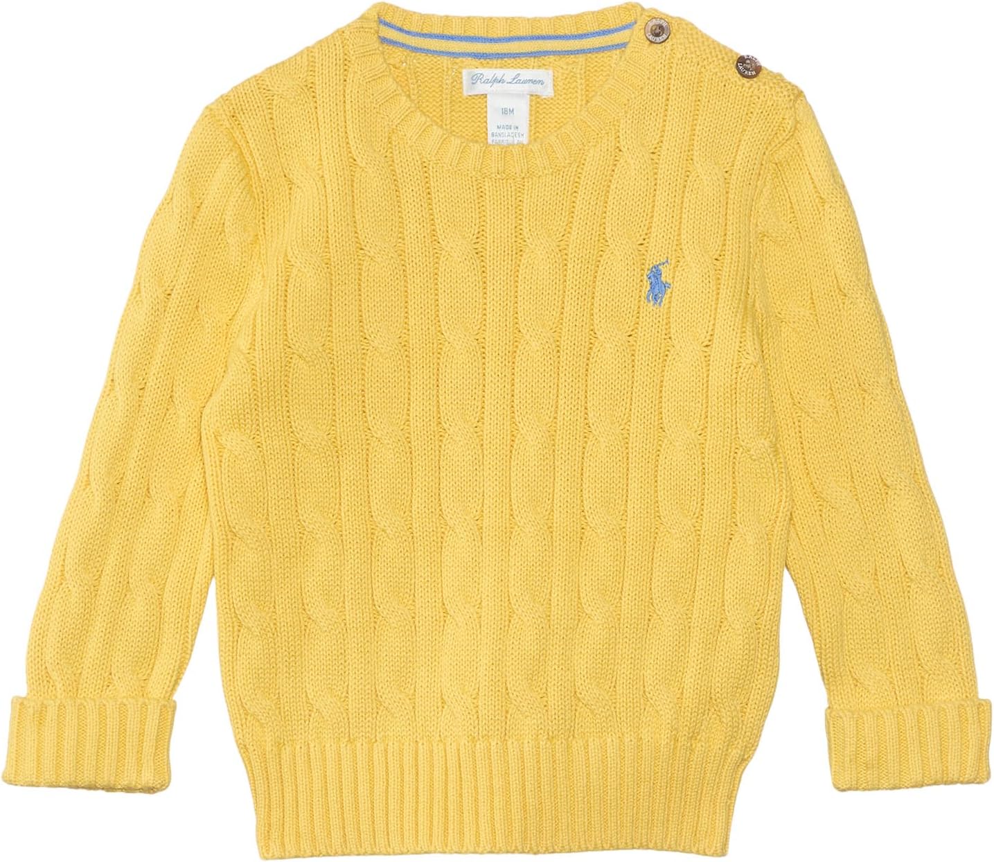 

Свитер Polo Ralph Lauren Kids Cable-Knit Cotton Sweater, цвет Oasis Yellow/C7349