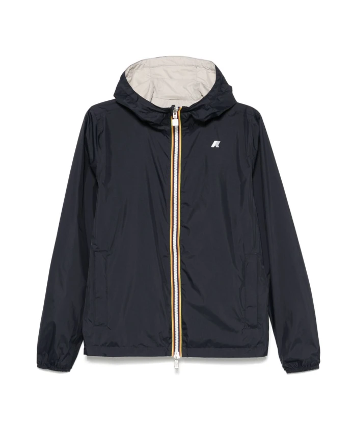 

Двусторонняя водонепроницаемая синяя куртка K-Way, синий