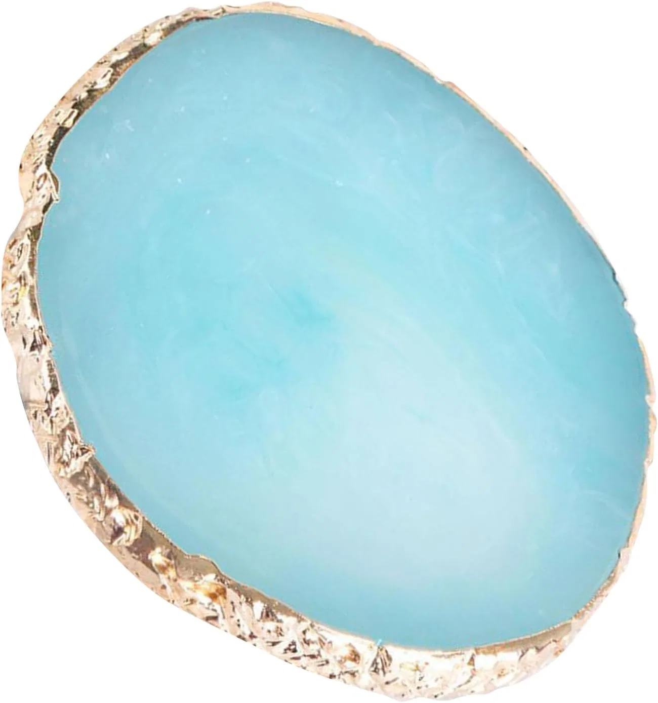 Палитра для нейл-арта из смолы с золотой отделкой «Agate Texture» Generic, Blue — фото 3