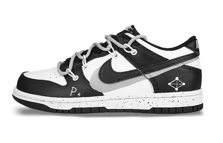 

Кроссовки Nike Dunk Skateboard Shoes Women's Low-Top Black White Gray