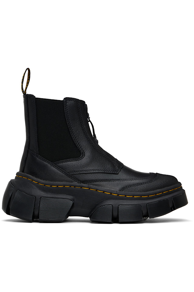 Dxml кожаные замшевые ботинки челси Dr. Martens, черный
