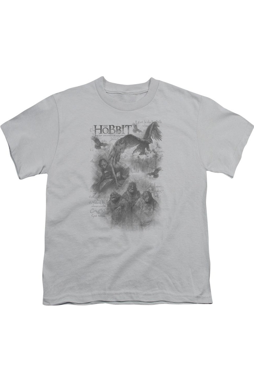 

Футболка с эскизами «Хоббита» для детей Gildan, серебряный