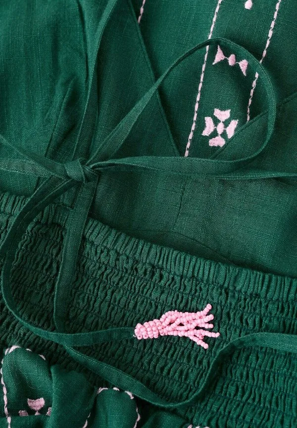 Платье для подростков на каждый день Mango Kids, Green — фото 3